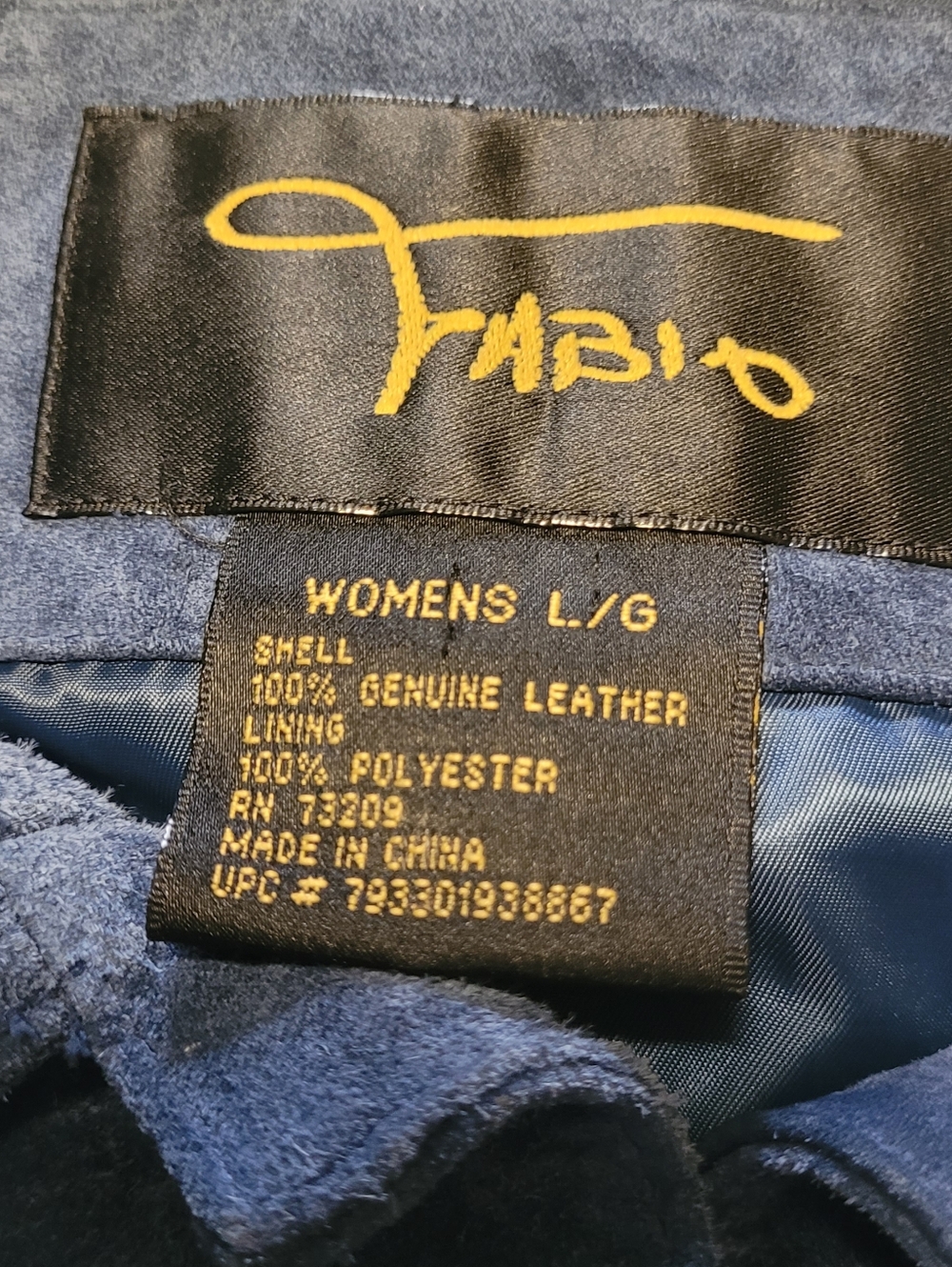 Blue Suede Button-Front Jacket - Picture 4 of 6